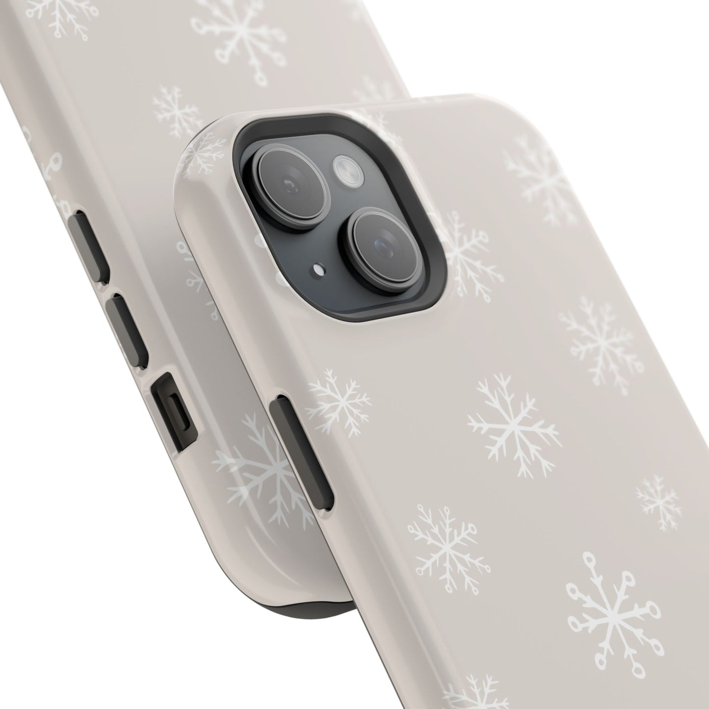 Neutral Snowflakes Impact-Resistant Phone Case