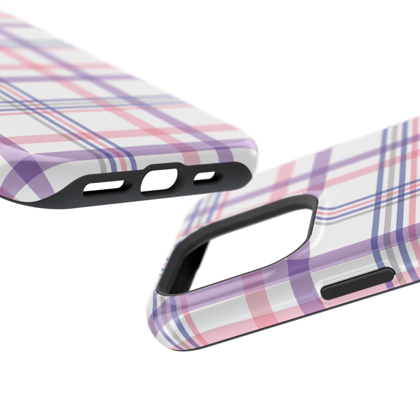 Impact-Resistant Cases - Spring Plaid Pink Purple