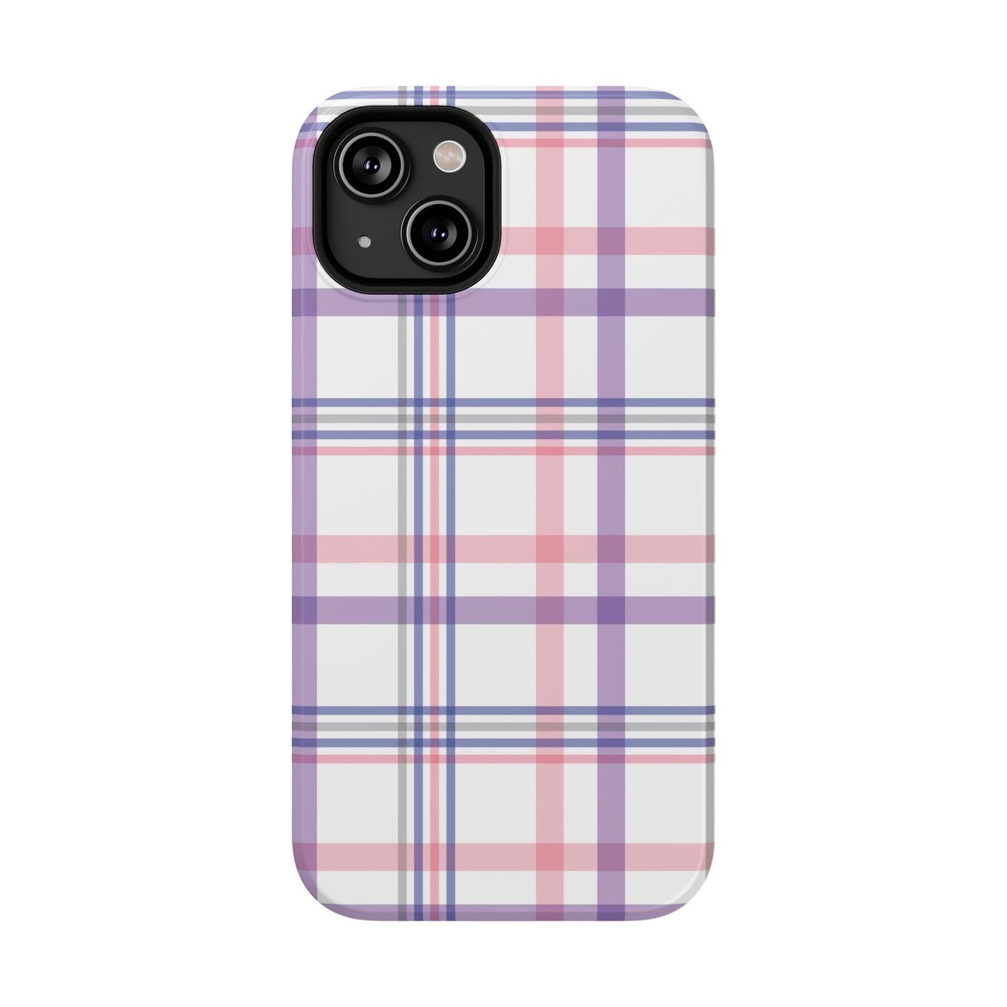 Impact-Resistant Cases - Spring Plaid Pink Purple