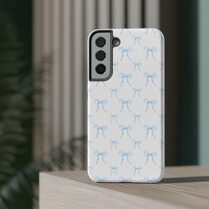 Coquette Blue Bows Impact-Resistant Phone Cases