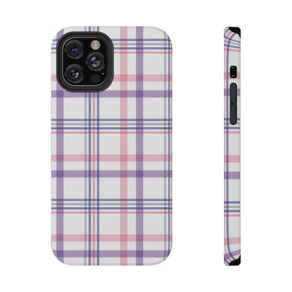 Impact-Resistant Cases - Spring Plaid Pink Purple