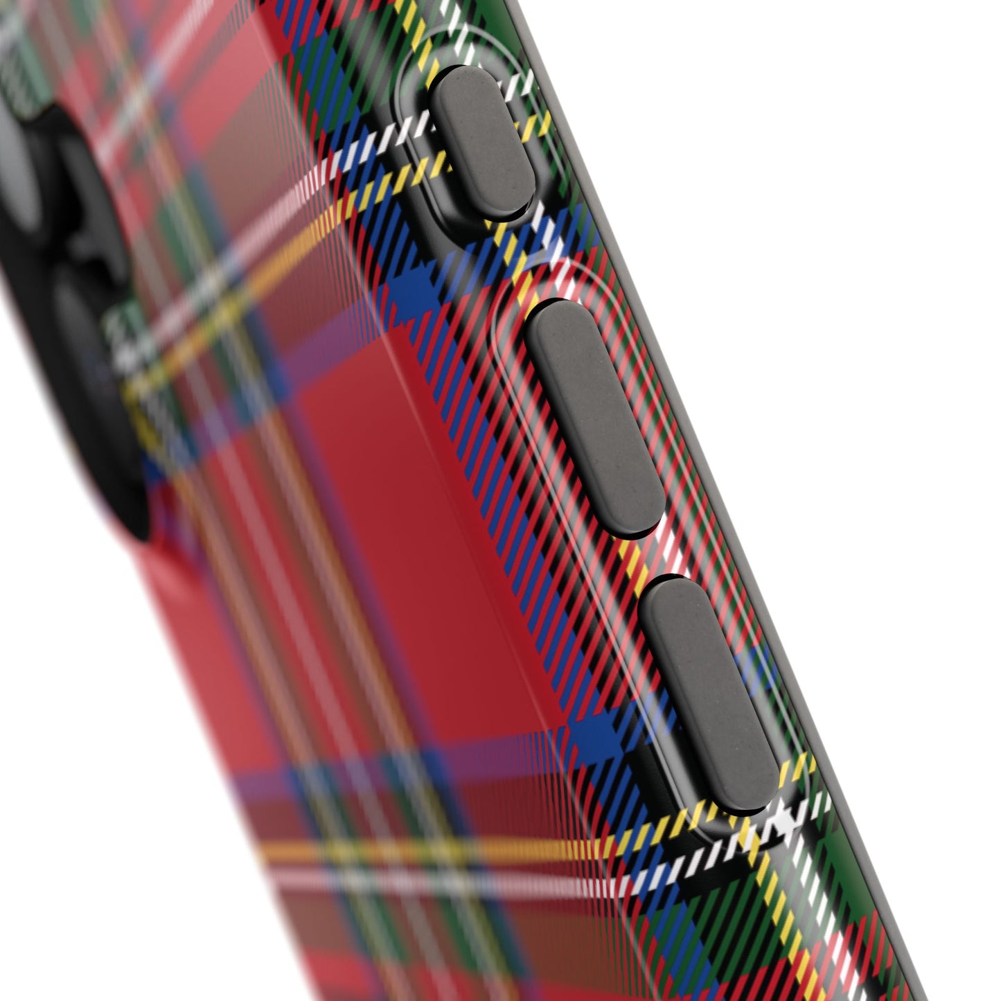 Impact-Resistant Phone Case-Holiday Tartan Plaid Red