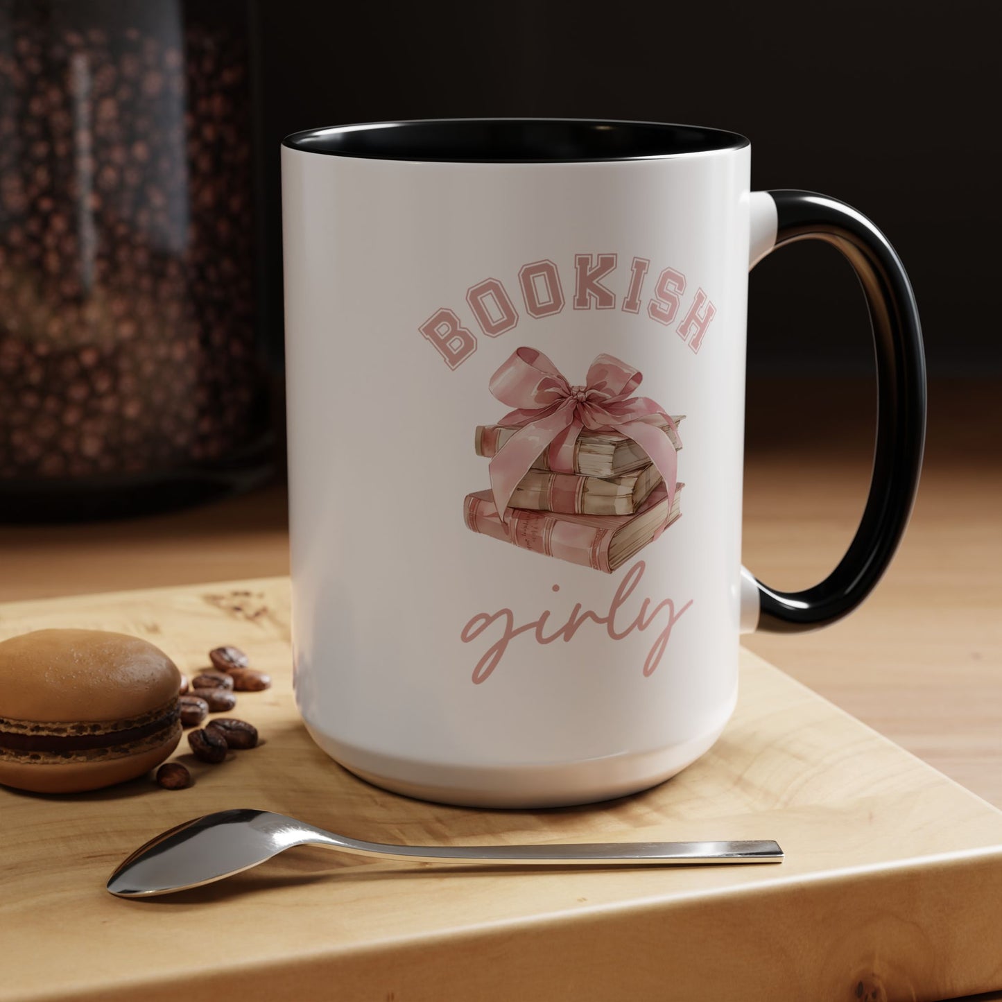 Accent Coffee Mug (11, 15oz)- Bookish Girly