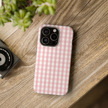 Impact-Resistant Cases -Pink Gingham