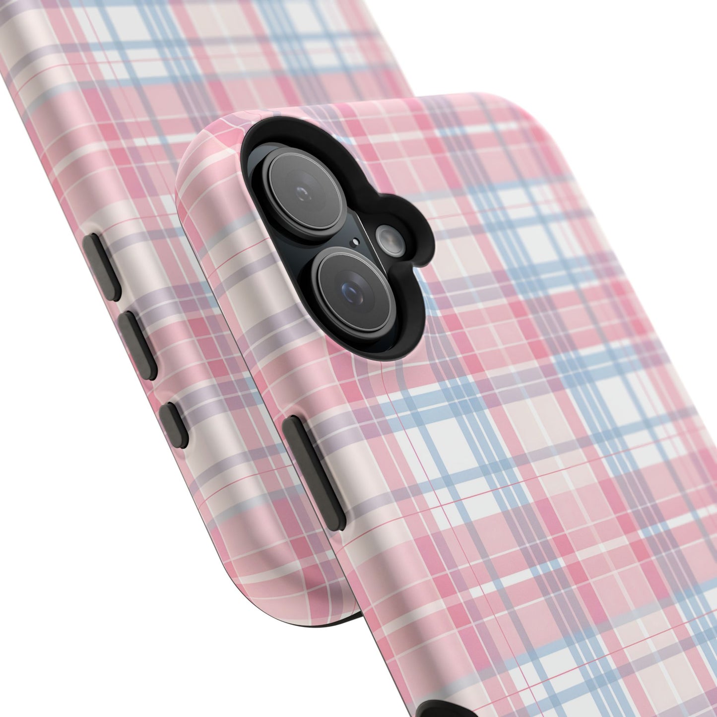 Impact-Resistant Cases-Spring Plaid Pink Blue