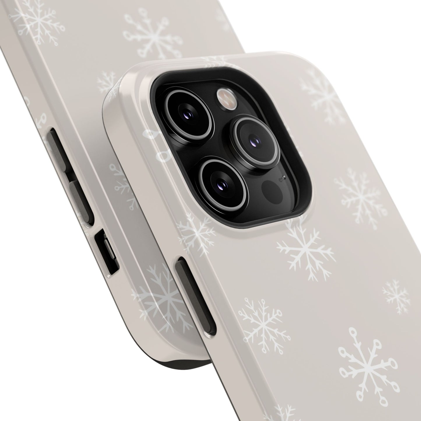 Neutral Snowflakes Impact-Resistant Phone Case