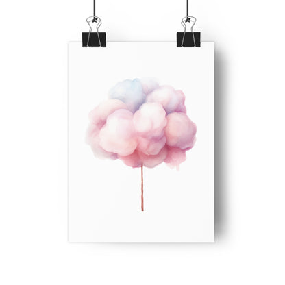 Giclée Art Print Watercolor Candy Land Cotton Candy