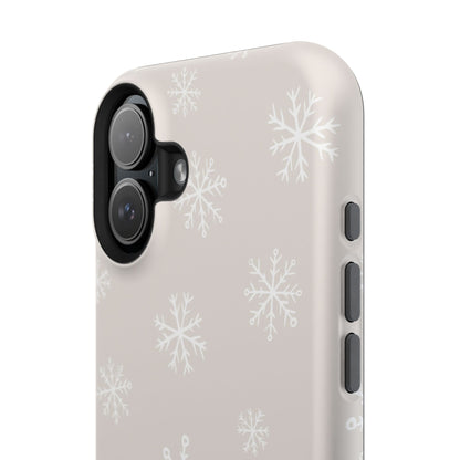 Neutral Snowflakes Impact-Resistant Phone Case