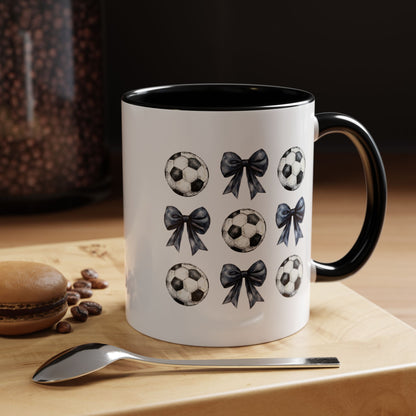 Accent Coffee Mug (11, 15oz)- Coquette Soccer