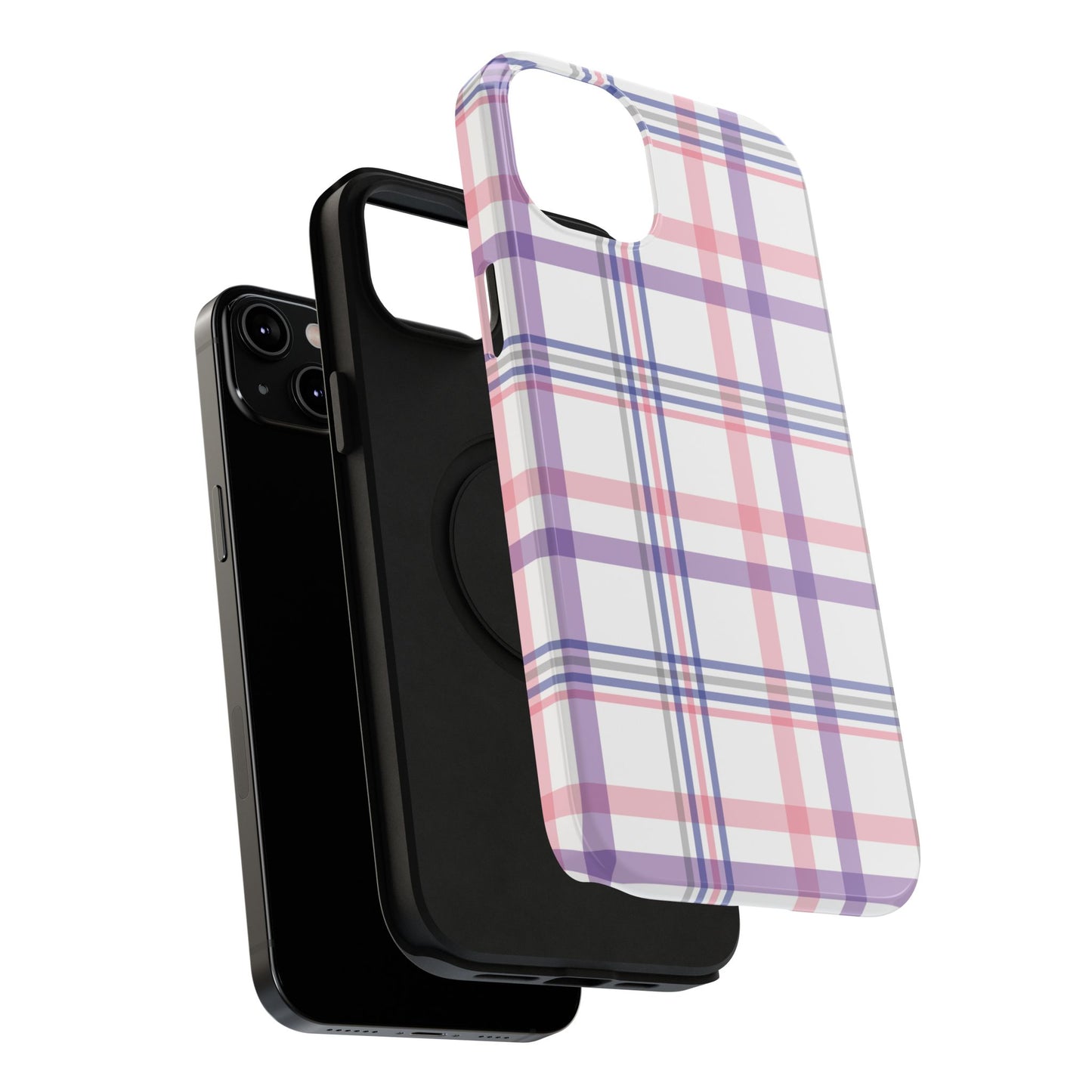 Impact-Resistant Cases - Spring Plaid Pink Purple