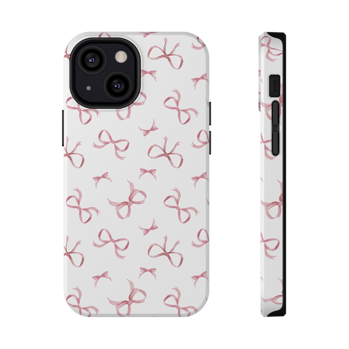 Impact-Resistant Phone Case - Coquette Bows Pink