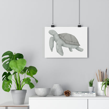 Giclée Art Print Watercolor Memories of Dreams Blue Turtle