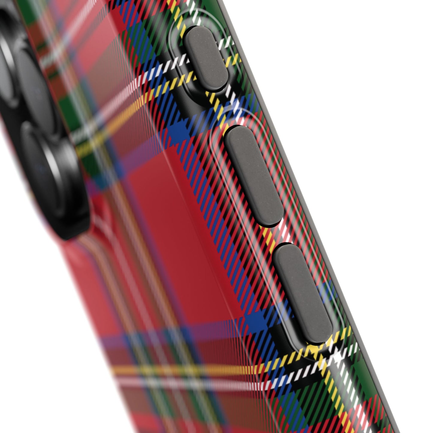 Impact-Resistant Phone Case-Holiday Tartan Plaid Red