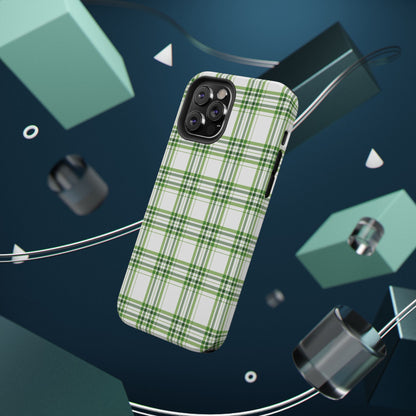 Impact-Resistant Phone Case -St. Patrick's Day Plaid