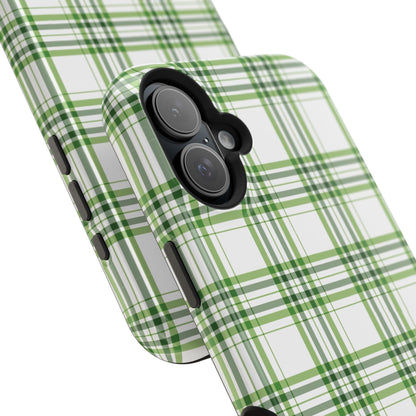 Impact-Resistant Phone Case -St. Patrick's Day Plaid