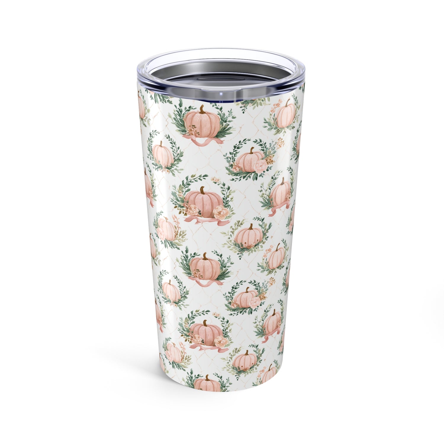 Pumpkin Floral Stainless Steel Tumbler 20oz