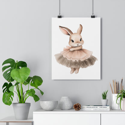 Giclée Art Print Watercolor Ballerina Bunnies 2