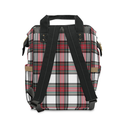 Holiday Tartan Plaid Multifunctional Diaper Bag