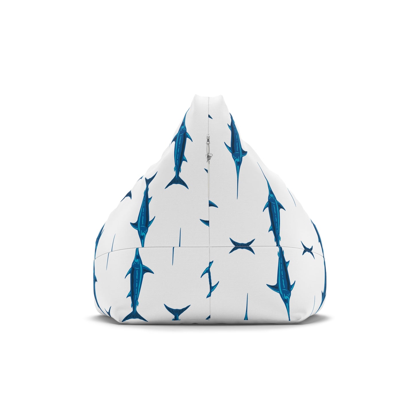 Preppy Blue Sword Fish Bean Bag Chair Cover