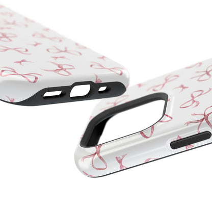 Impact-Resistant Phone Case - Coquette Bows Pink