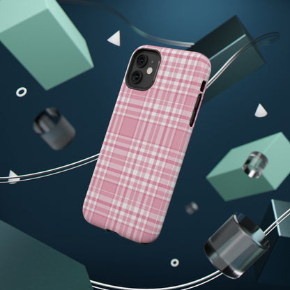 Impact-Resistant Phone Case - Easter Plaid Pink