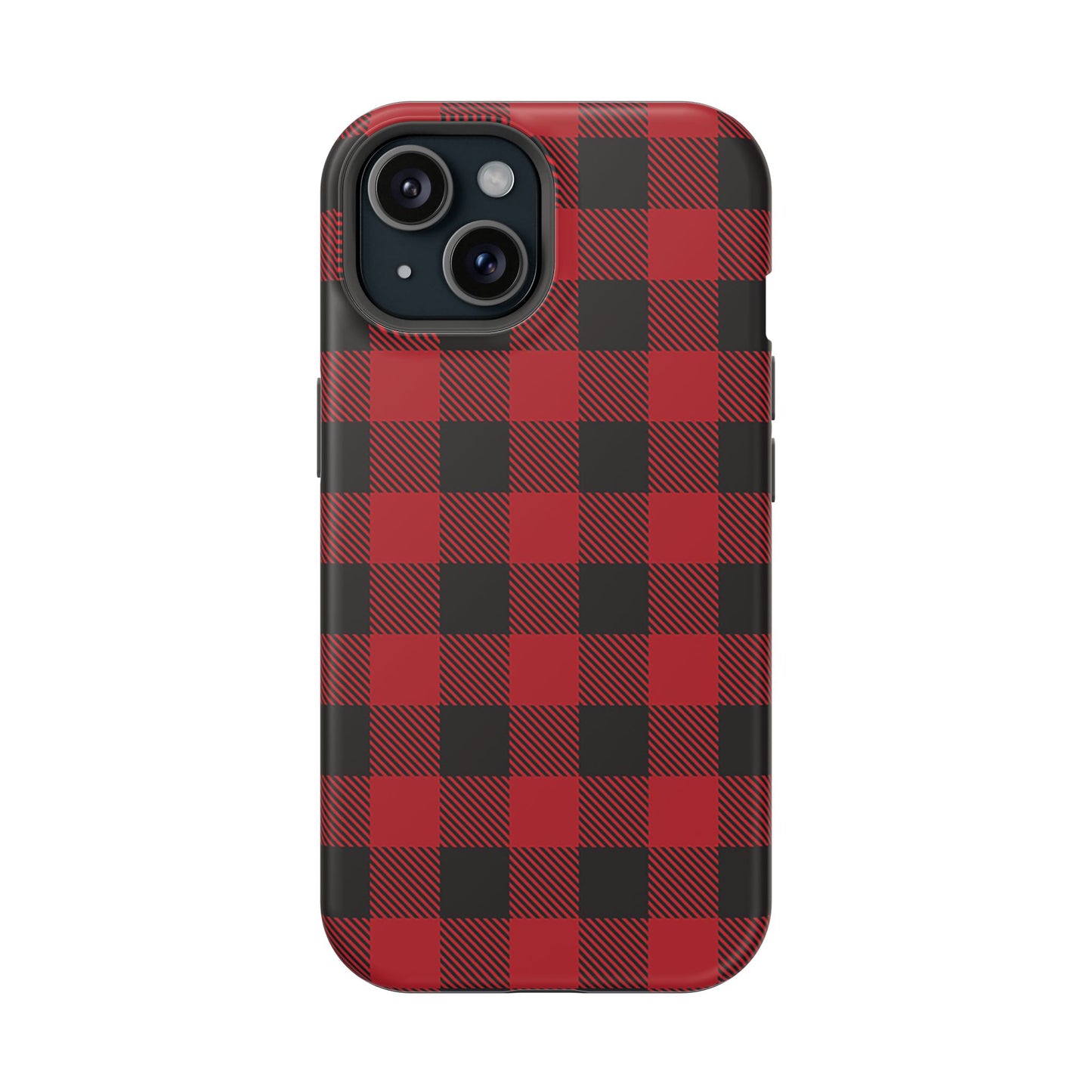 Impact-Resistant Phone Case-Red Black Buffalo Plaid