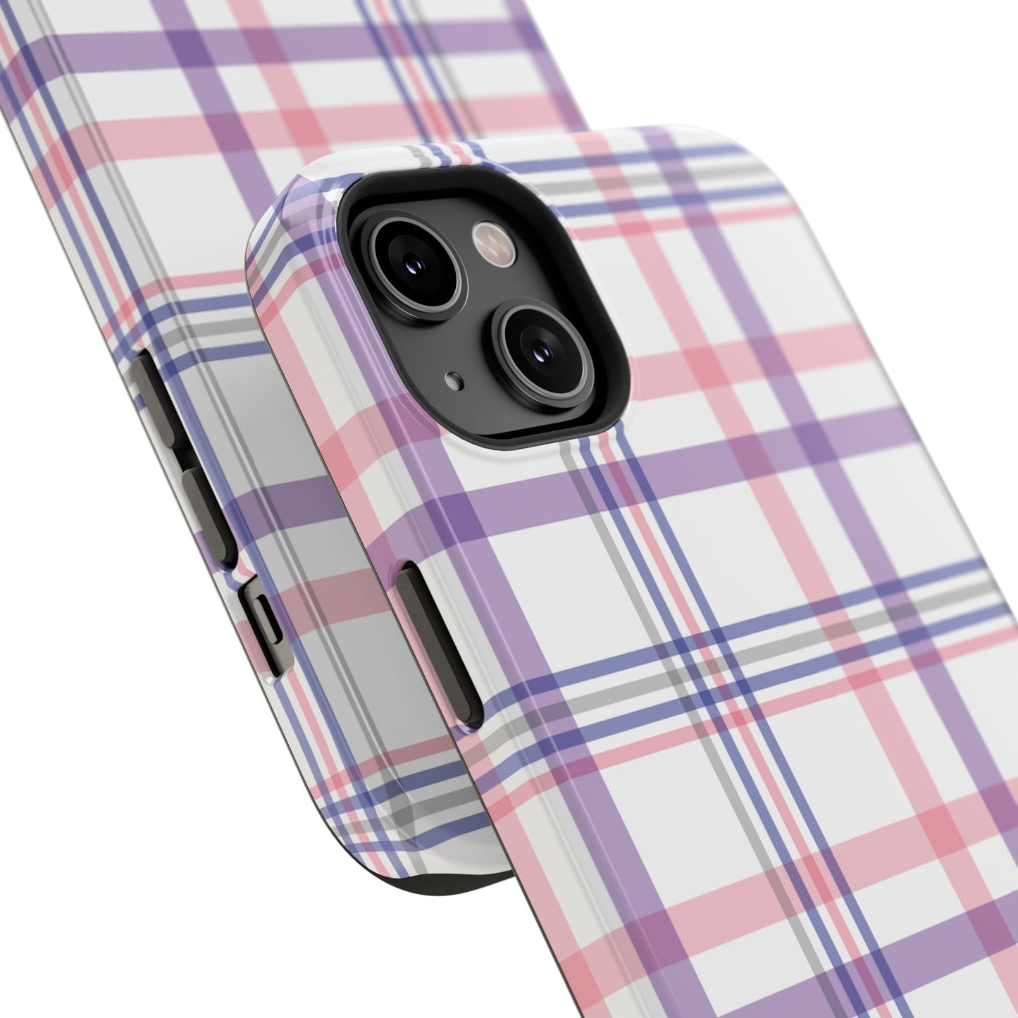 Impact-Resistant Cases - Spring Plaid Pink Purple