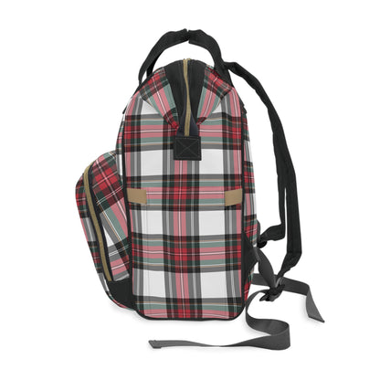 Holiday Tartan Plaid Multifunctional Diaper Bag