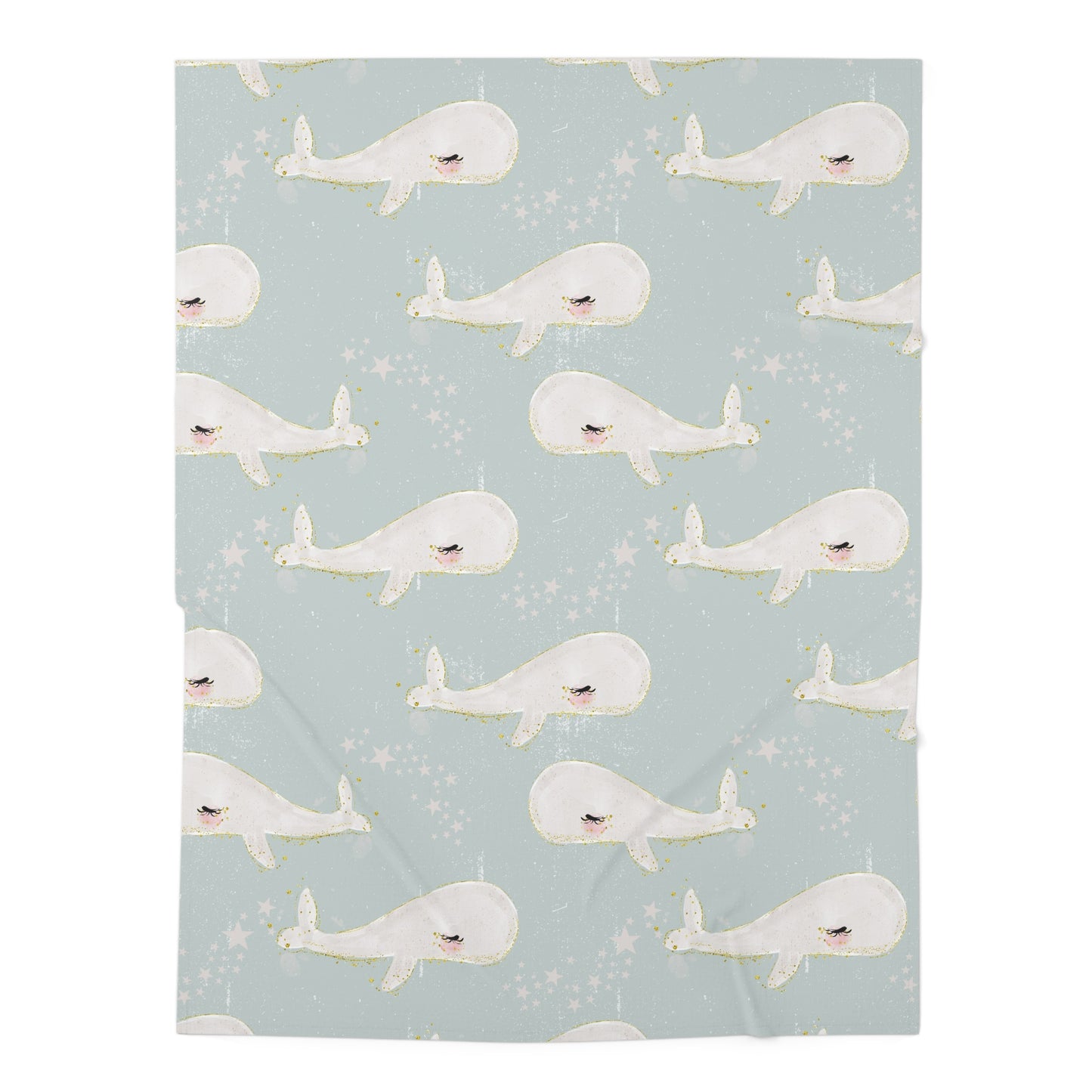 Classic Beach Baby Whales Baby Swaddle Blanket