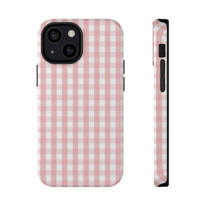 Impact-Resistant Cases -Pink Gingham