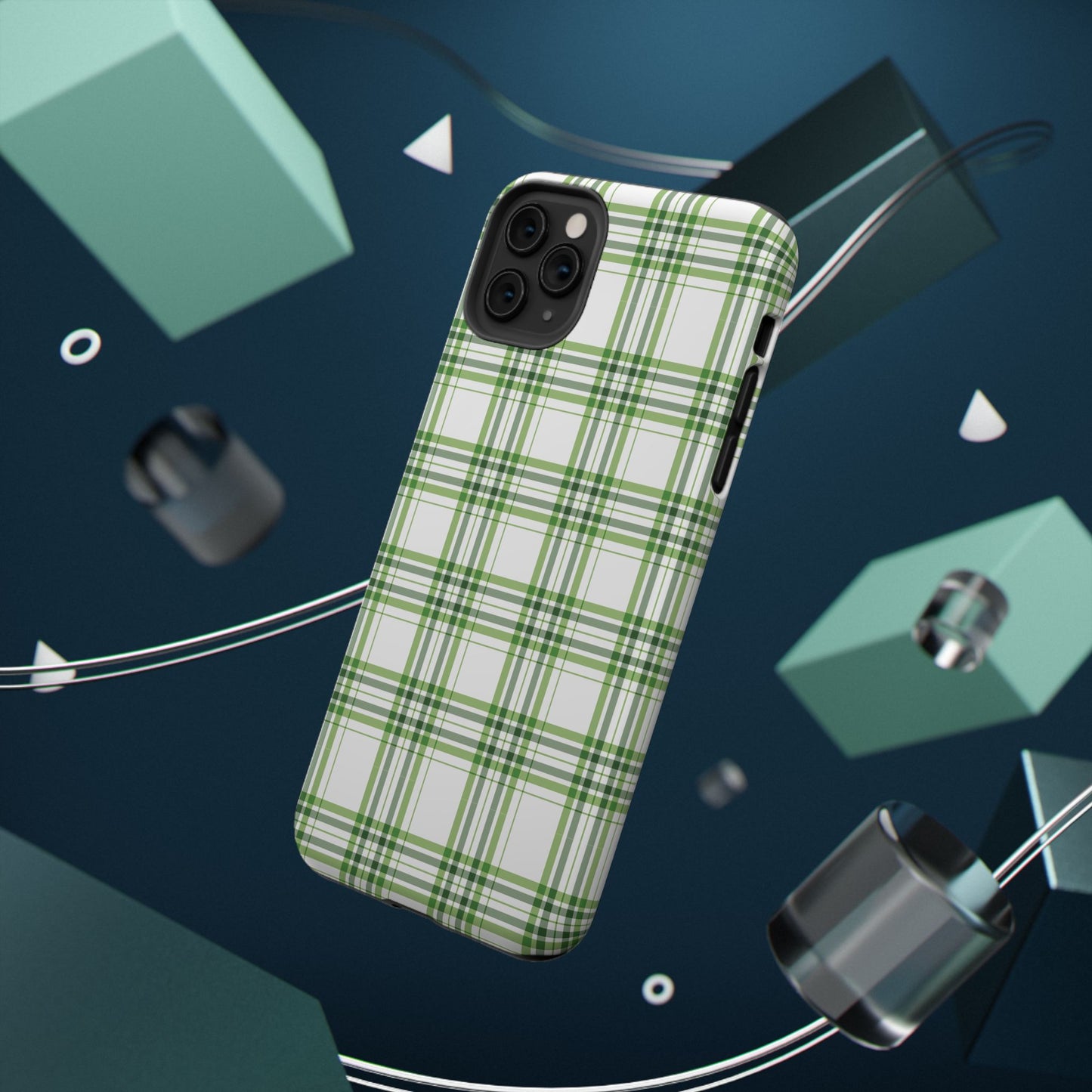 Impact-Resistant Phone Case -St. Patrick's Day Plaid