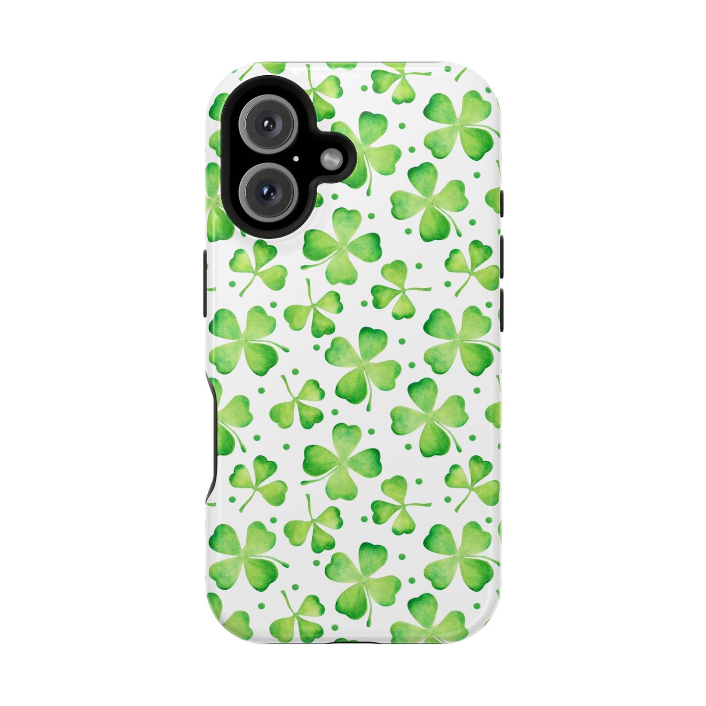 Impact-Resistant Phone Case- Watercolor Clovers