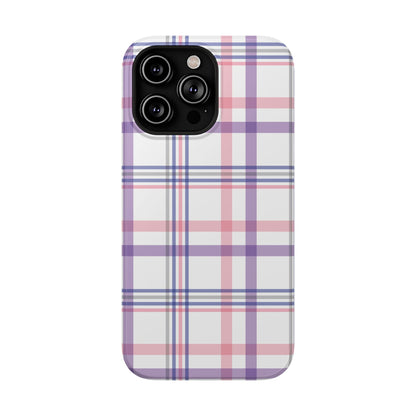 Impact-Resistant Cases - Spring Plaid Pink Purple