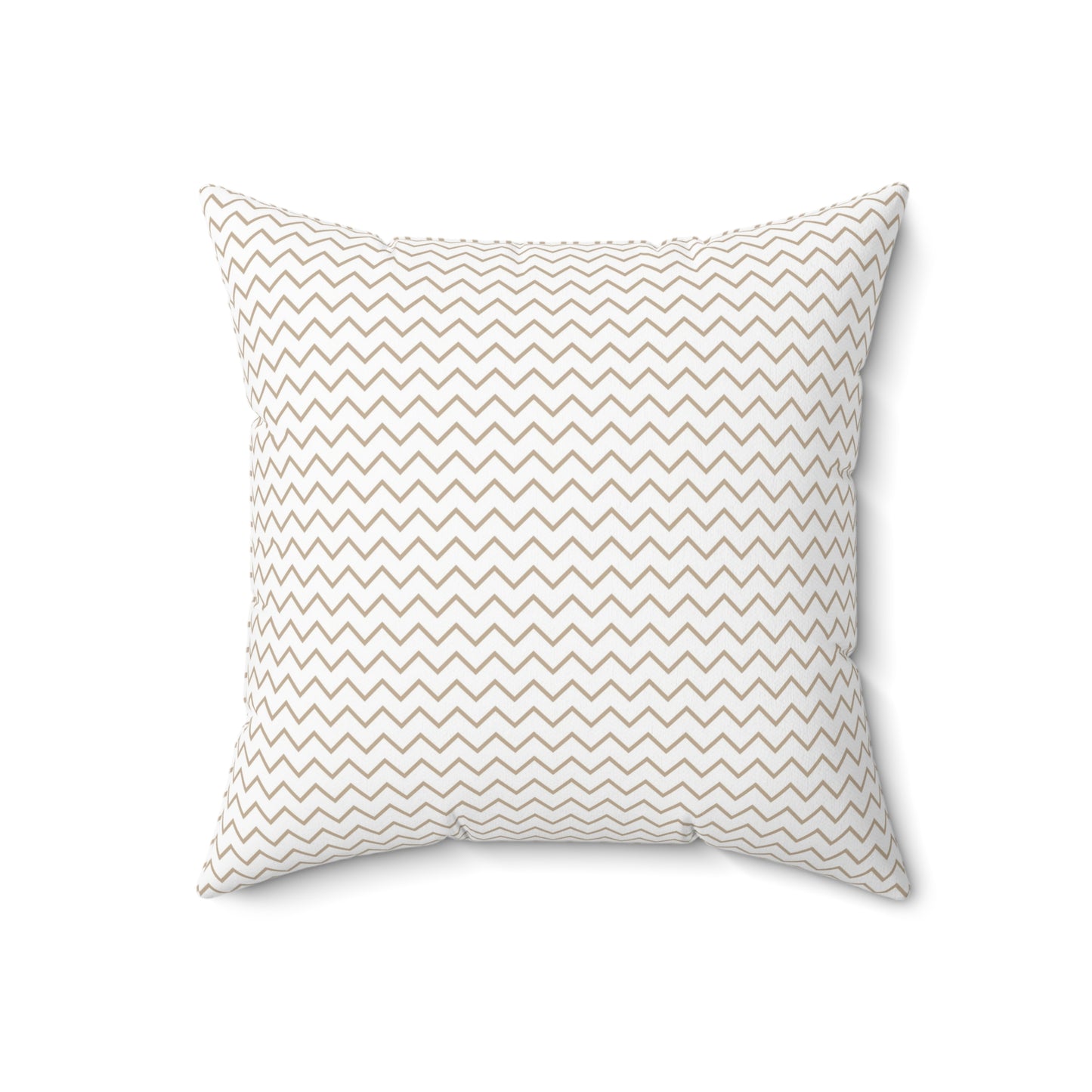 Spun Polyester Square Pillow with Removable Cover Hedgehog Playdate Neutral Chevron