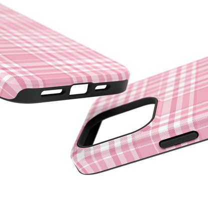 Impact-Resistant Phone Case - Easter Plaid Pink