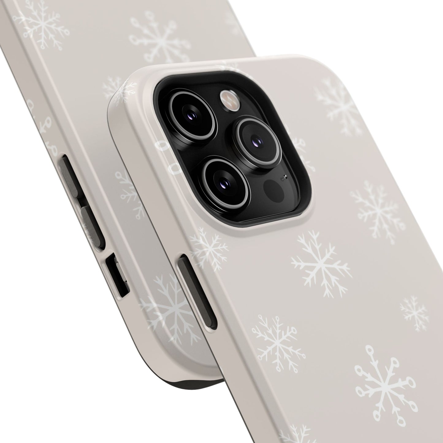 Neutral Snowflakes Impact-Resistant Phone Case