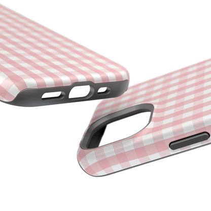 Impact-Resistant Cases -Pink Gingham