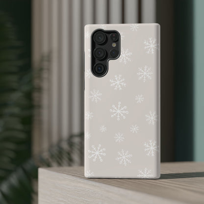 Neutral Snowflakes Impact-Resistant Phone Case