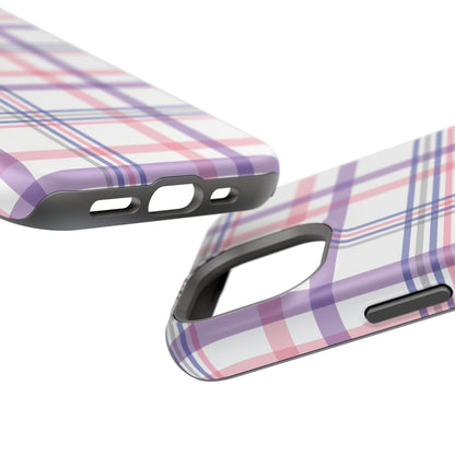 Impact-Resistant Cases - Spring Plaid Pink Purple