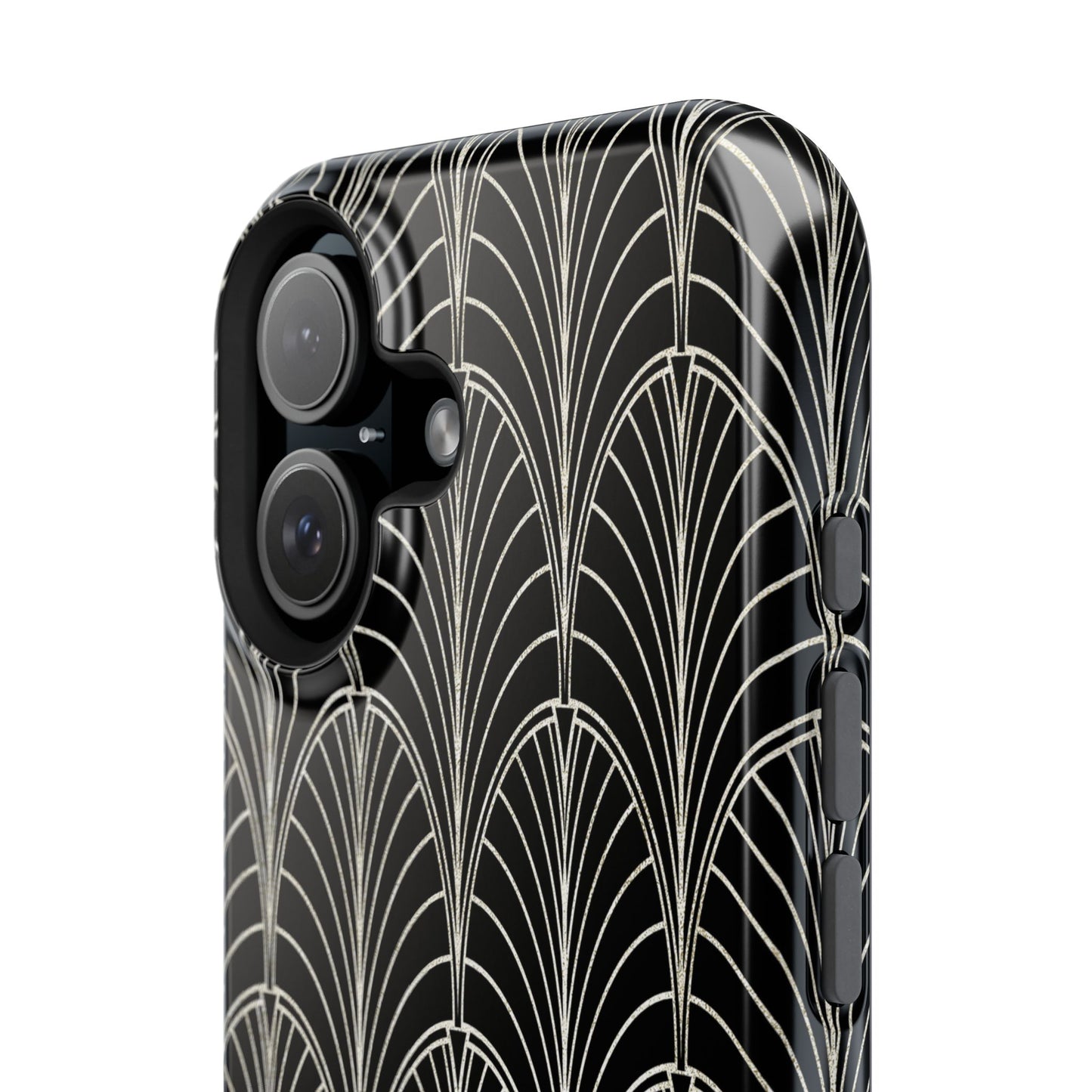 Impact-Resistant Phone Case- Art Deco Black Beige