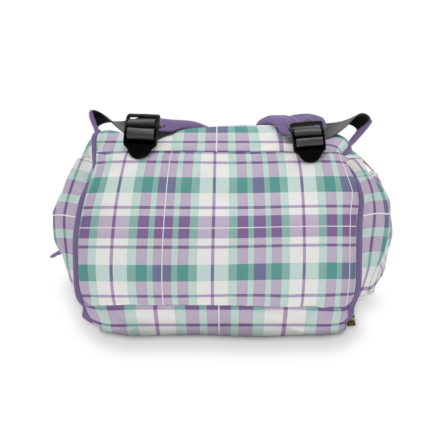 Multifunctional Diaper Backpack- Spring Plaid Purple