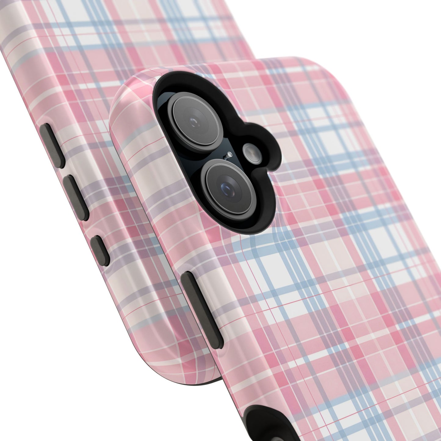 Impact-Resistant Cases-Spring Plaid Pink Blue