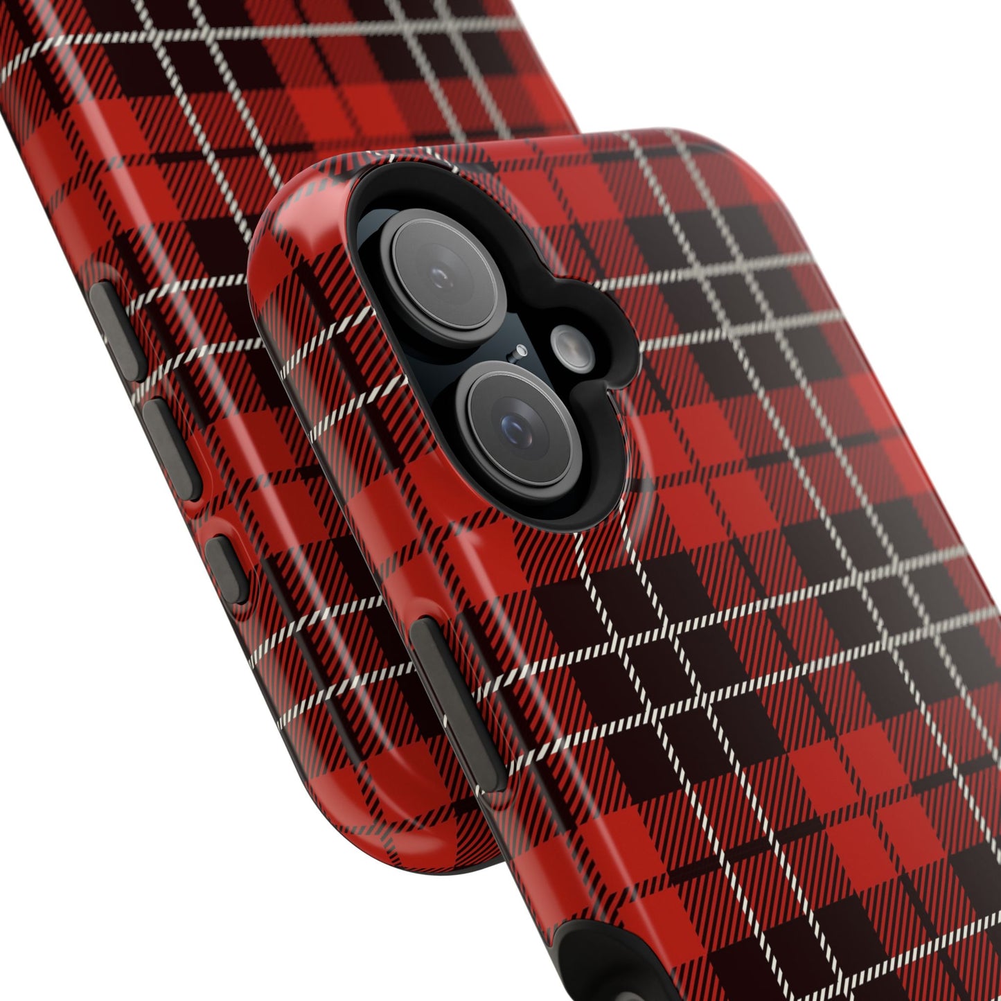 Impact-Resistant Phone Case- Christmas Tartan Plaid Red