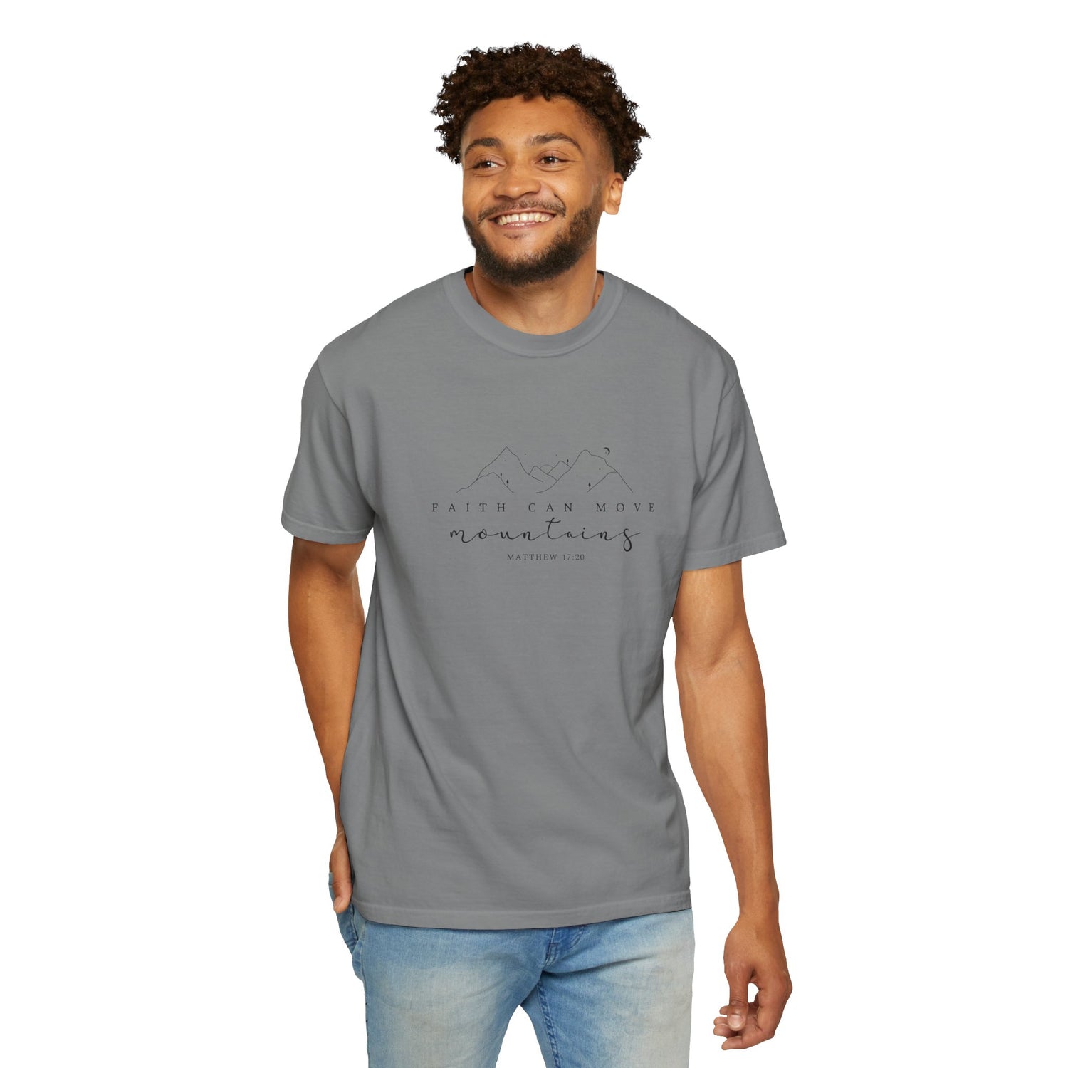 Mountain Faith Unisex T-Shirt, Comfortable Graphic Tee, Inspirational Shirt, Perfect Gift for Nature Lovers, Great for Outdoor Adventures