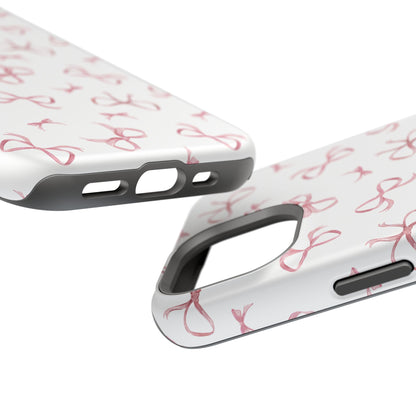 Impact-Resistant Phone Case - Coquette Bows Pink