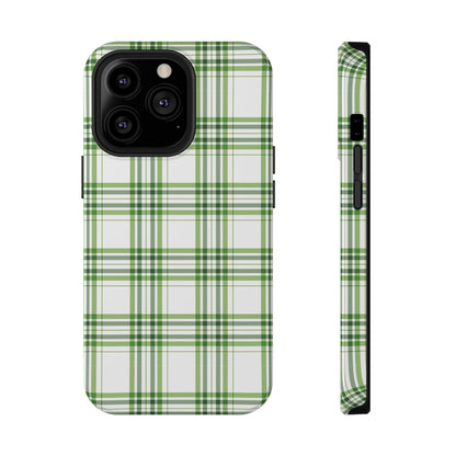 Impact-Resistant Phone Case -St. Patrick's Day Plaid