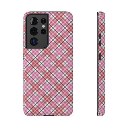 Impact-Resistant Phone Case - Valentine Plaid