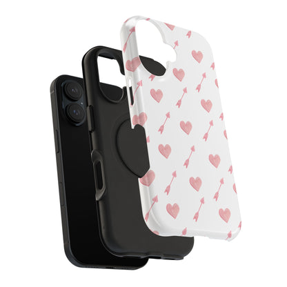 Impact-Resistant Cases - Valentine's Day Watercolor Arrow Hearts