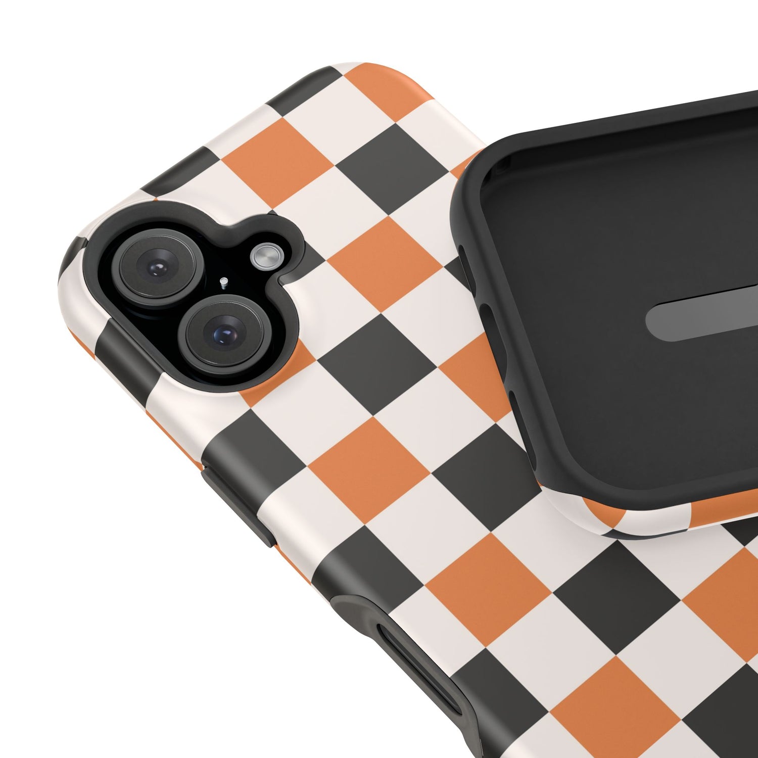 Trendy Halloween Checkerboard Phone Case | Impact-Resistant, iPhone, Samsung