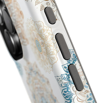 Impact-Resistant Cases, Blue Gold Boho Fun